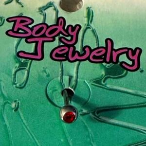 3/$48 Body Jewelry| NWOT Round Top and Bottom Red Gem 1 side BUY 2 get 3rd Free